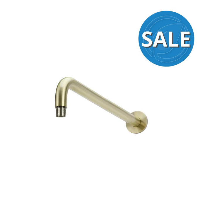 Meir Round Wall Shower Curved Arm 400mm - PVD Tiger Bronze