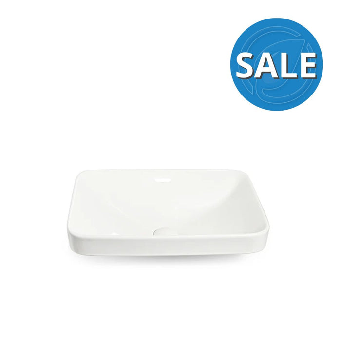Everton Rectangle Semi Inset - White Gloss