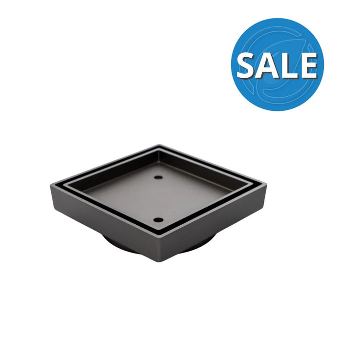 Tile Insert Waste with 90mm outlet Gun Metal