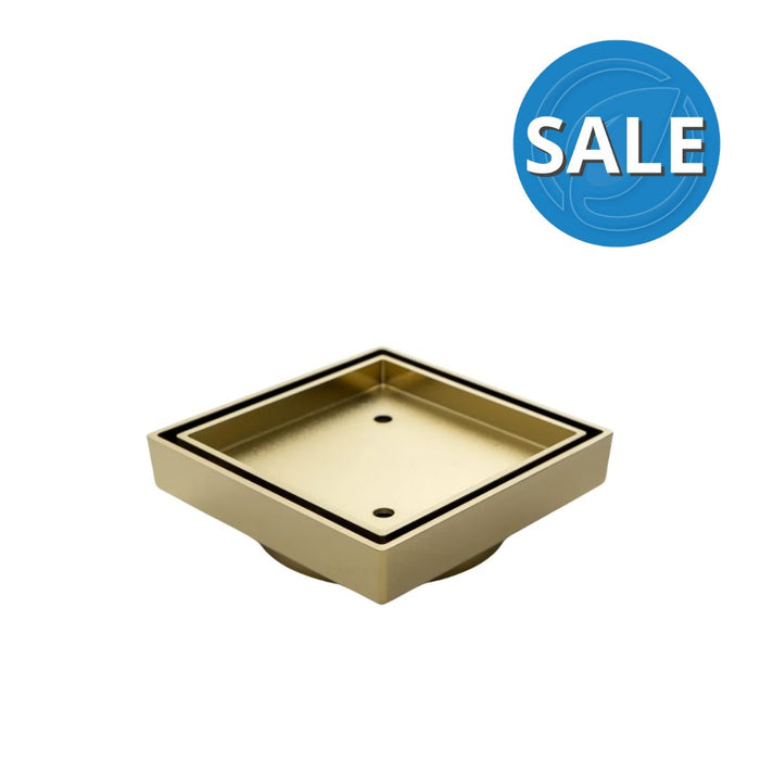 Tile Insert Waste with 90mm outlet Brushed Gold