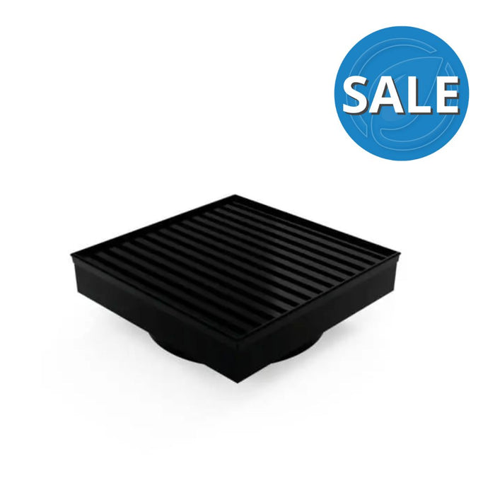 Forme Stainless Steel Floor Waste - Mesh Black Satin (90mm Waste)