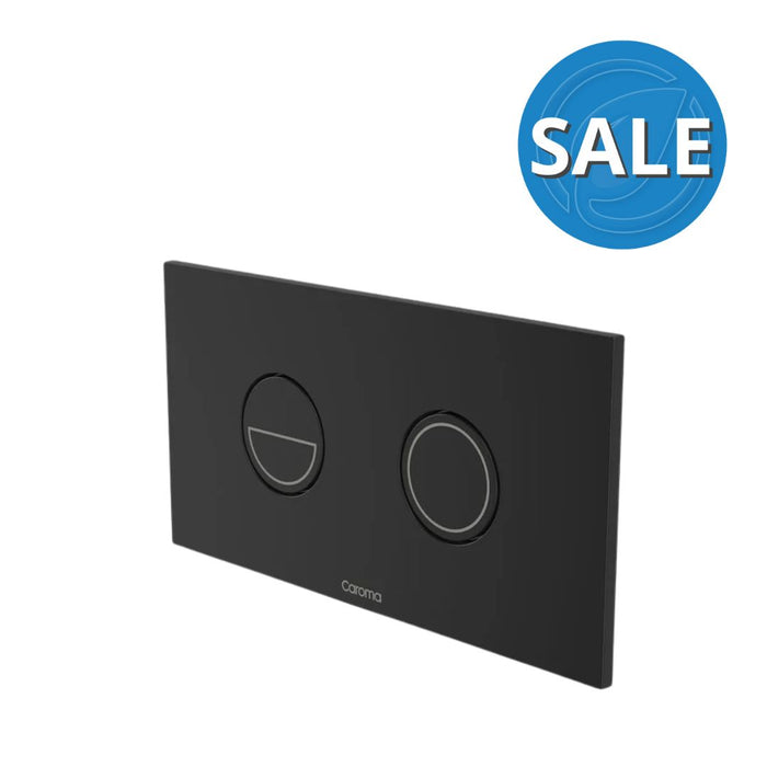 Caroma Invisi Series II Round Dual Flush Plate & Buttons (Metal) - Black