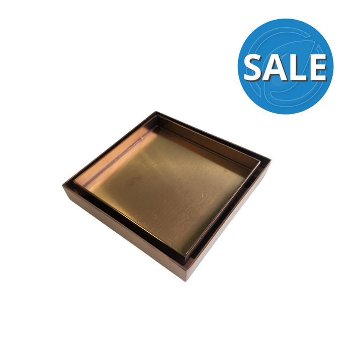 Kano Square Tile Insert Floor Waste - Brushed Copper