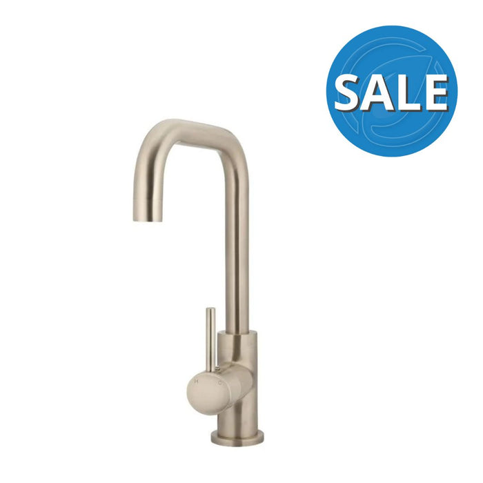 Meir Round Kitchen Sink Mixer Tap - Champagne