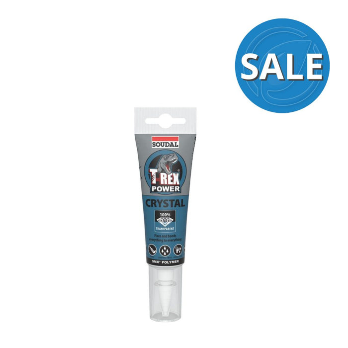 Soudal T-Rex Power Adhesive Sealant Crystal Clear 125ml