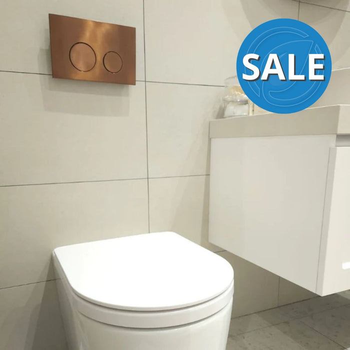 Geberit Sigma 8 Compatible Toilet Flush Button - Brushed Copper