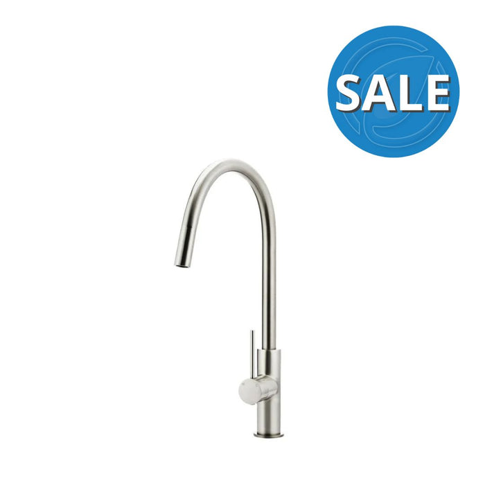 Meir Round Piccola Pull Out Kitchen Sink Mixer Tap - PVD Brushed Nickel