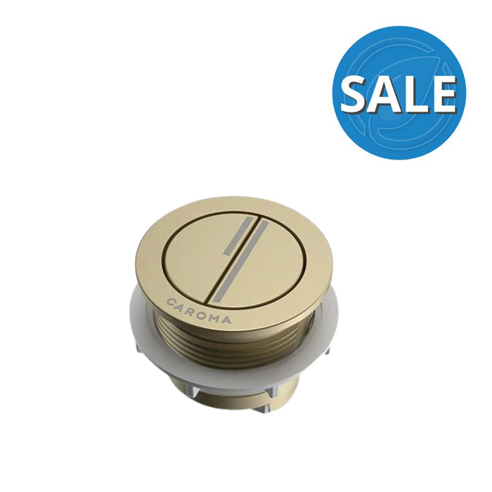 Caroma Luna Round Cistern Flush Button - Brushed Brass