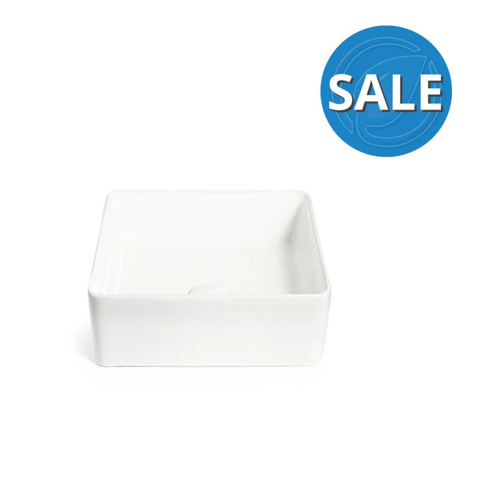 Beau Square 360mm Square Basin - White Gloss