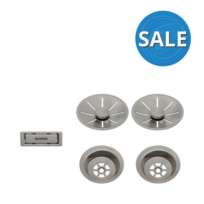 Blanco Strainer System Satin Platinum for Double Bowl Sinks