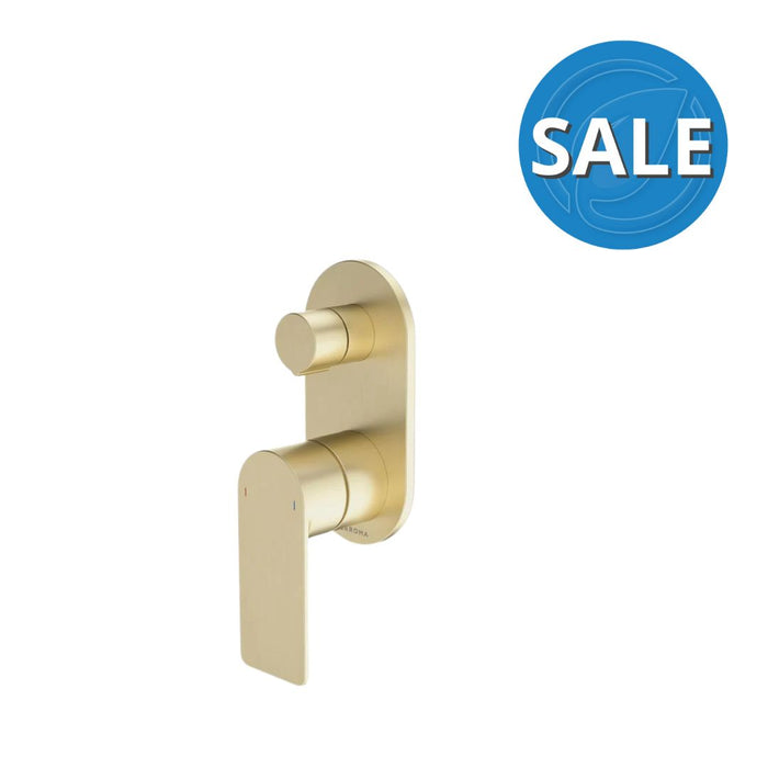 Caroma Urbane II Bath / Shower Mixer With Diverter Round Plate - Brushed Brass