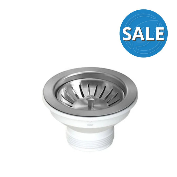 Turner Hastings 90 x 50mm Brushed Nickel Basket Waste with Long Screw