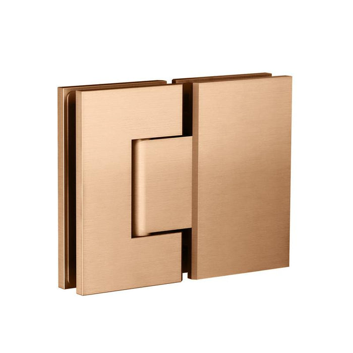 Meir Glass to Glass Shower Door Hinge - Lustre Bronze-blue-leaf-bathware