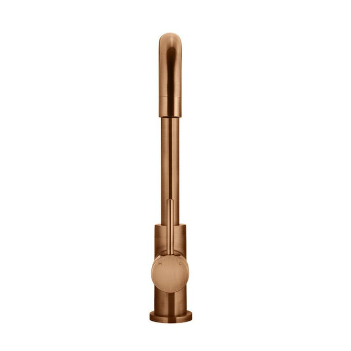 Meir Round Kitchen Mixer Tap - Lustre Bronze-blue-leaf-bathware