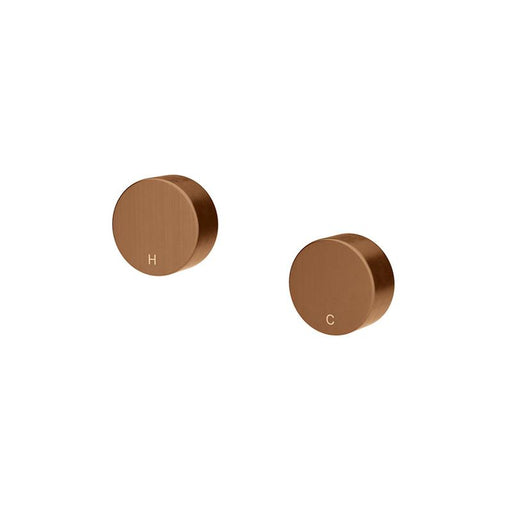 Meir Circular Wall Taps - Lustre Bronze-blue-leaf-bathware
