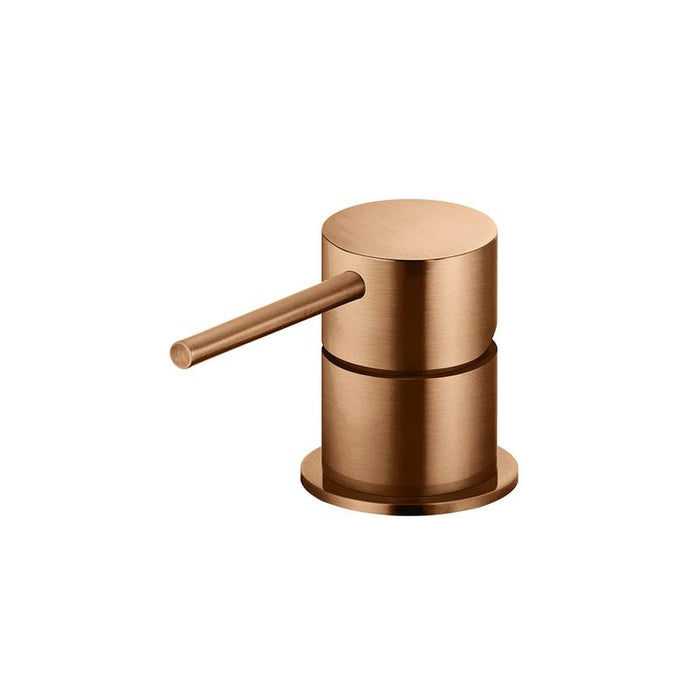 Meir Round Deck Mounted Mixer - Lustre Bronze-blue-leaf-bathware