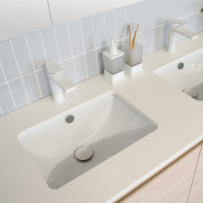 ADP Dish White Gloss Undermount Ceramic Basin-BT420-blue-leaf-bathware