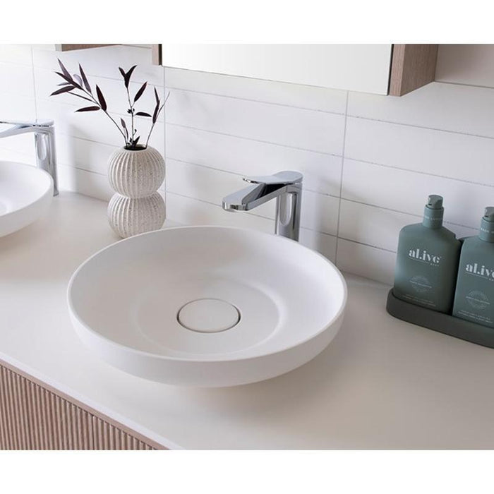 ADP Flume Matte White Above Counter Basin-TOPPFLU400WM-blue-leaf-bathware