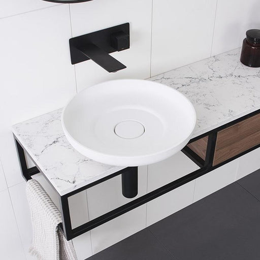 ADP Flume Matte White Above Counter Basin-TOPPFLU400WM-blue-leaf-bathware