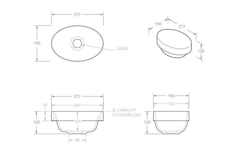 ADP Joy Semi-Inset Solid Surface Basin-blue-leaf-bathware