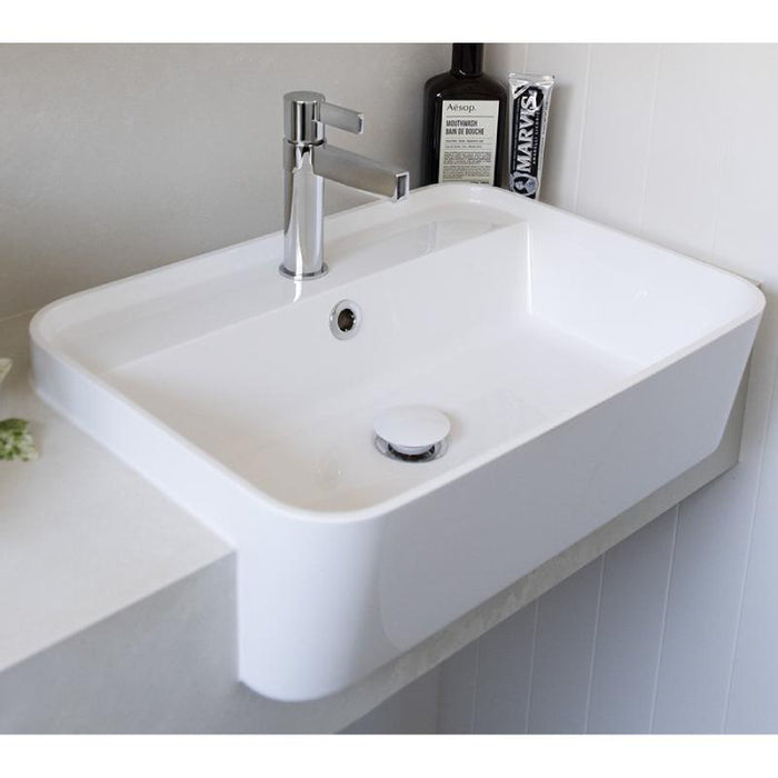 ADP Miya 550 Semi-Recessed Solid Surface Basin-blue-leaf-bathware