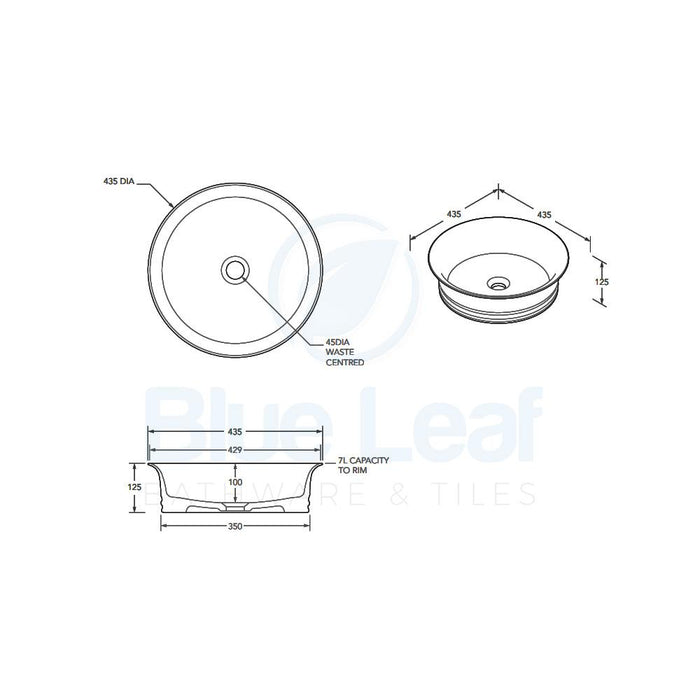ADP Neptune Gloss White Ceramic Above Counter Basin-TOPCNEPWH-blue-leaf-bathware