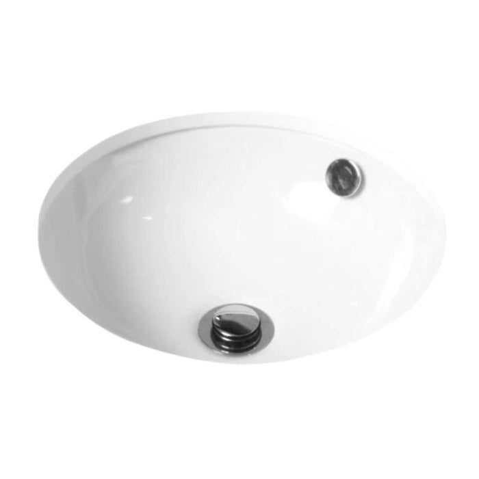 ADP Round White Gloss Undermount Ceramic Basin-BT016-blue-leaf-bathware