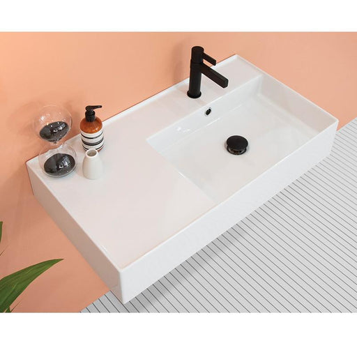 ADP Teorema 1000mm Right Hand Ceramic Basin-blue-leaf-bathware