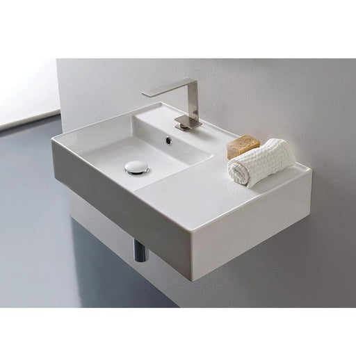 ADP Teorema 600mm Left Hand Ceramic Basin-blue-leaf-bathware