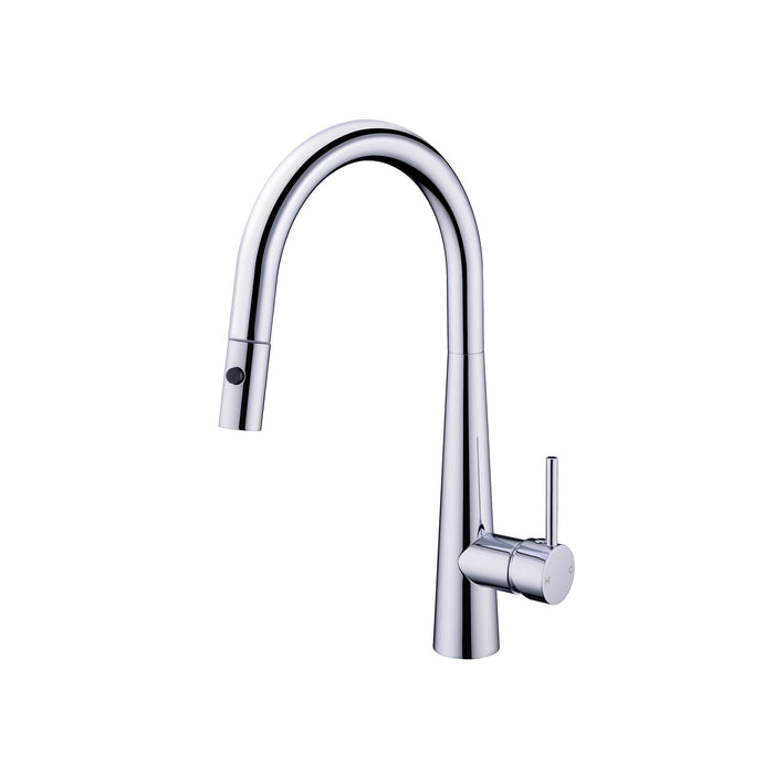 Nero Dolce Pull Out Sink Mixer With Vegie Spray Function - Chrome-NR581009cCH-blue-leaf-bathware