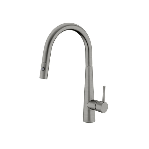 Nero Dolce Pull Out Sink Mixer With Vegie Spray Function - Gun Metal-NR581009cGM-blue-leaf-bathware