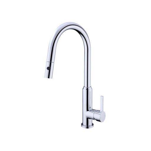 Nero Pearl Pull Out Sink Mixer With Vegie Spray Function - Chrome-NR231708CH-blue-leaf-bathware