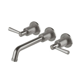 Phoenix Wiltern Wall Basin / Bath Tap Set 190mm - Brushed Carbon