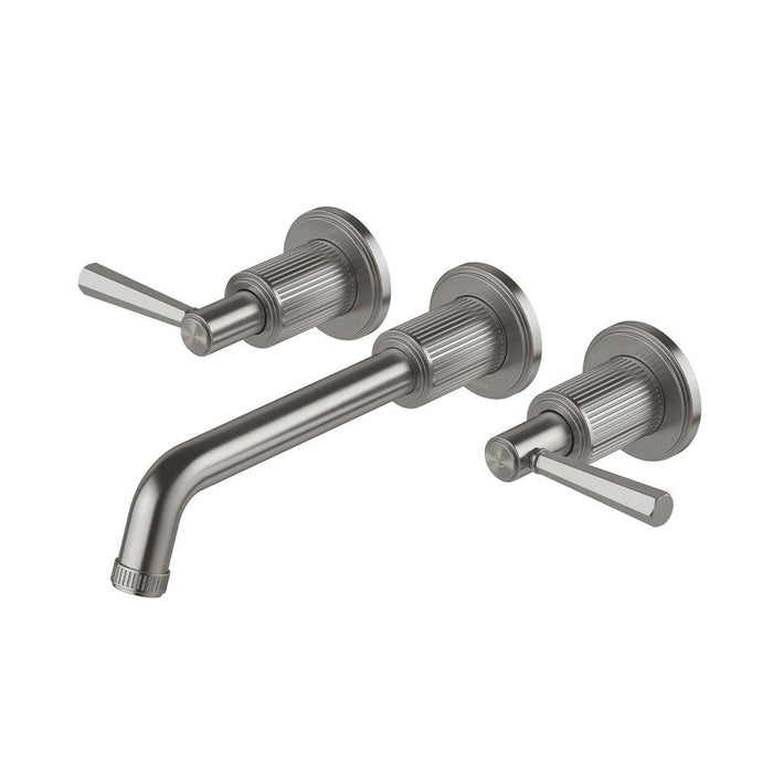Phoenix Wiltern Wall Basin / Bath Tap Set 190mm - Brushed Carbon