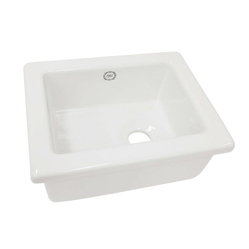 1901 Lab Sink 1 (Includes Euro Waste Fitting)-AB0600W-blue-leaf-bathware