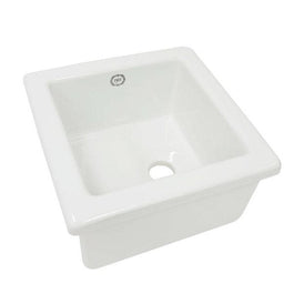 1901 Lab Sink 2 (Includes Euro Waste Fitting)-AB0700W-blue-leaf-bathware