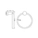 Nero Mecca Hand Towel Ring - Matte White-NR1980MW-blue-leaf-bathware