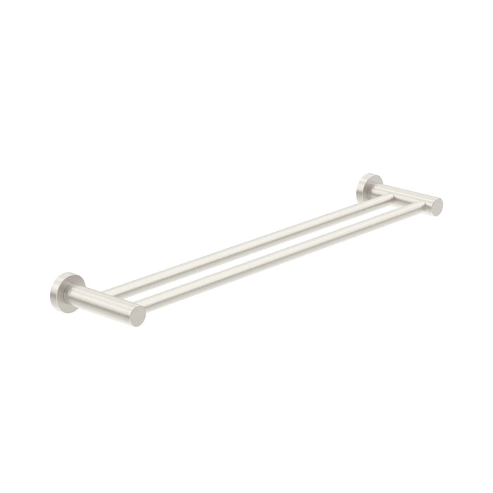 Nero Classic Double Towel Rail - Brushed Nickel-blue-leaf-bathware