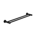 Nero Classic Double Towel Rail - Matte Black-blue-leaf-bathware