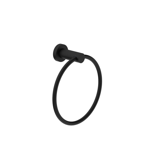 Nero Classic Hand Towel Ring - Matte Black-NR2080MB-blue-leaf-bathware