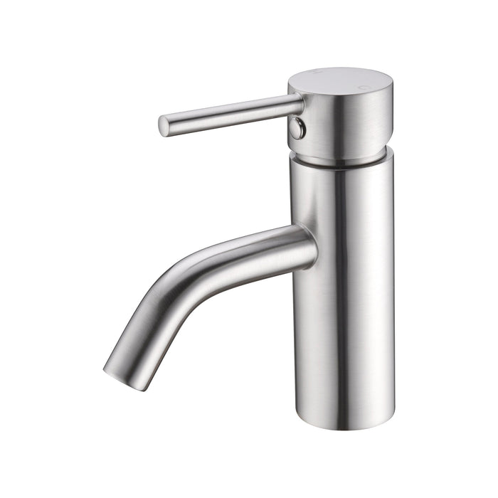 Nero Dolce Basin Mixer Stylish Spout - Brushed Nickel-NR250802aBN-blue-leaf-bathware