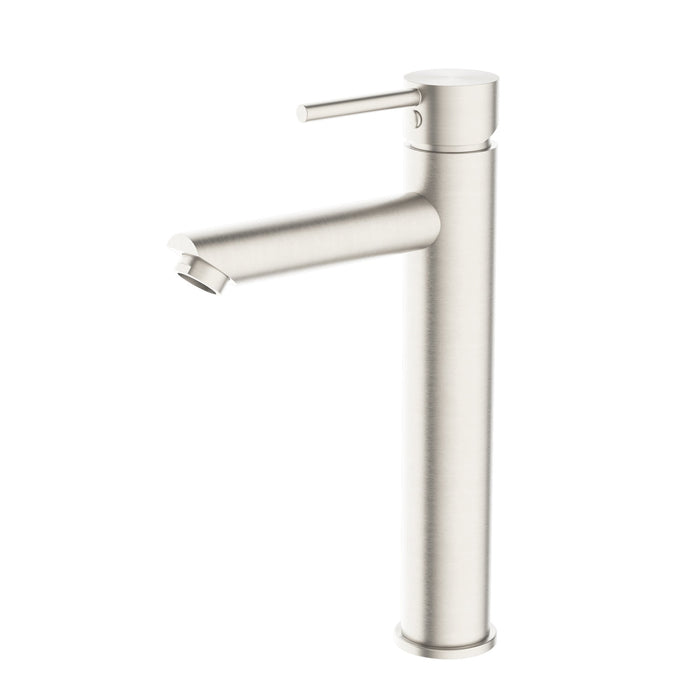 Nero Dolce Tall Basin Mixer - Brushed Nickel-NR250804BN-blue-leaf-bathware