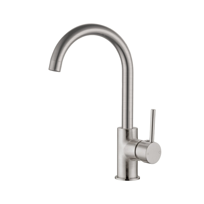 Nero Dolce Kitchen Mixer Gooseneck - Brushed Nickel-NR250807BN-blue-leaf-bathware