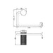 Nero Opal Toilet Roll Holder - Graphite-NR2586GR-blue-leaf-bathware