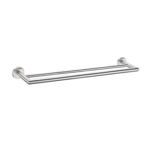 Nero Dolce Double Towel Rail 700mm - Brushed Nickel-NR3630dBN-blue-leaf-bathware