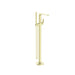 Nero Bianca Freestanding Bath Mixer With Hand Shower - Brushed Gold-NR321503aBG-blue-leaf-bathware