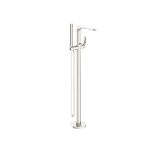 Nero Bianca Freestanding Bath Mixer With Hand Shower - Brushed Nickel-NR321503aBN-blue-leaf-bathware