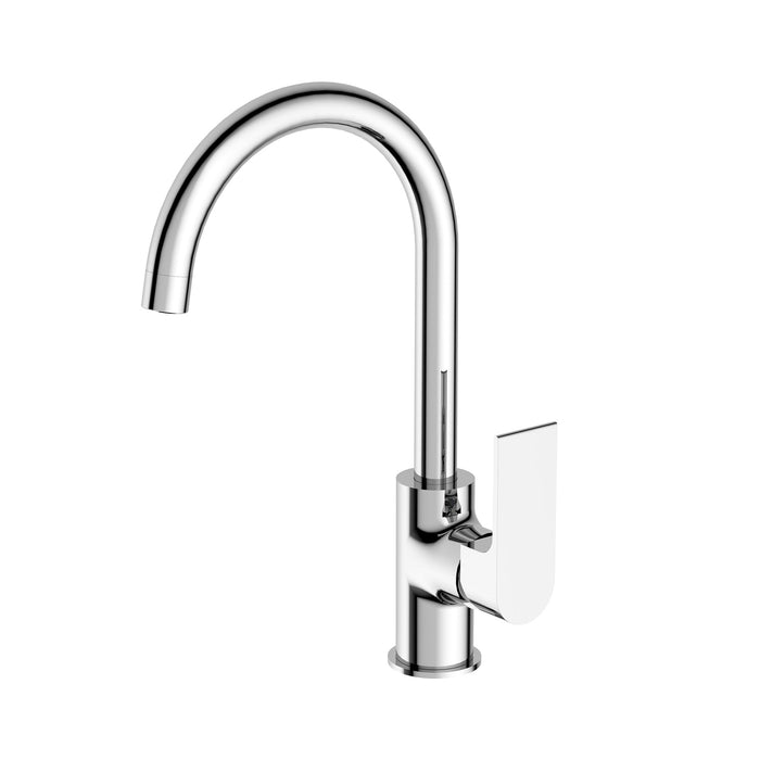 Nero Bianca Kitchen Mixer Gooseneck Spout - Chrome-NR321506CH-blue-leaf-bathware