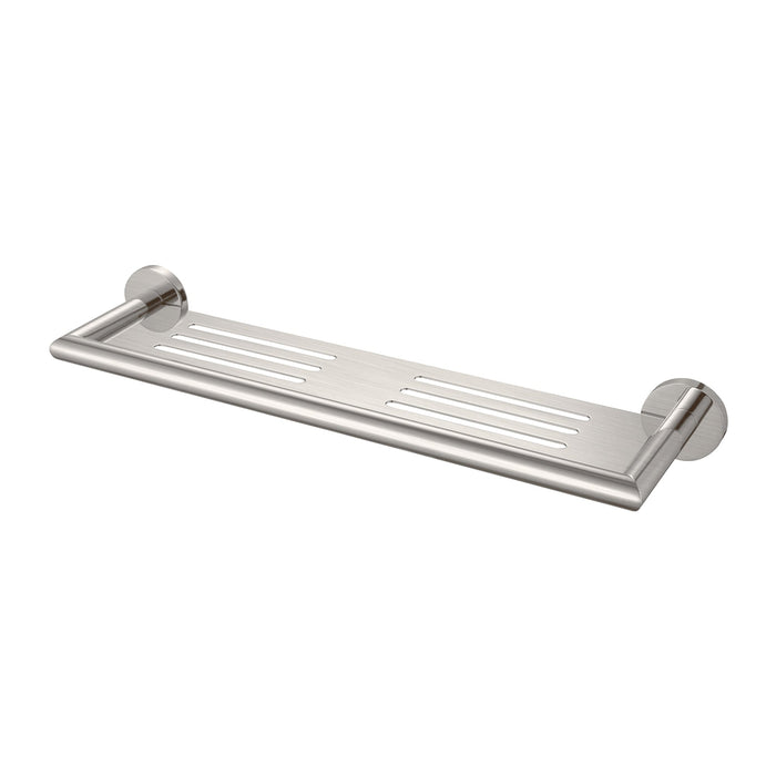 Nero Dolce Metal Shower Shelf - Brushed Nickel-NR3687aBN-blue-leaf-bathware