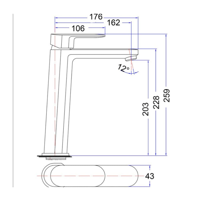 ACL -Ikon Cora High Basin Mixer